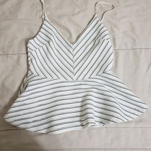 Small/Medium Black and White Striped Top